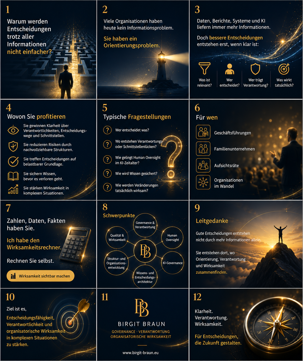 Governance-Twist-01-Warum-Entscheidungen-trotz-Informationen-nicht-einfacher-werden-Birgit-Braun.png Storyboard Governance Twist #12 von Birgit Braun zum Thema organisatorische Wirksamkeit, Governance, Verantwortung, Orientierung und Entscheidungsfähigkeit.